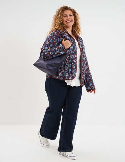 Veste matelassée réversible marron femme grande taille