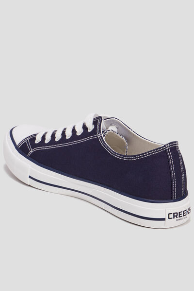 Tennis en toile à lacets Creeks bleu marine homme