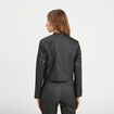 Veste courte &agrave; paillettes Mosquitos gris argent femme