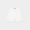 Short large avec pinces blanc femme