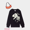 Sweat d'Halloween avec masque noir garçon