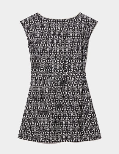 Robe fluide ceinturée noir fille
