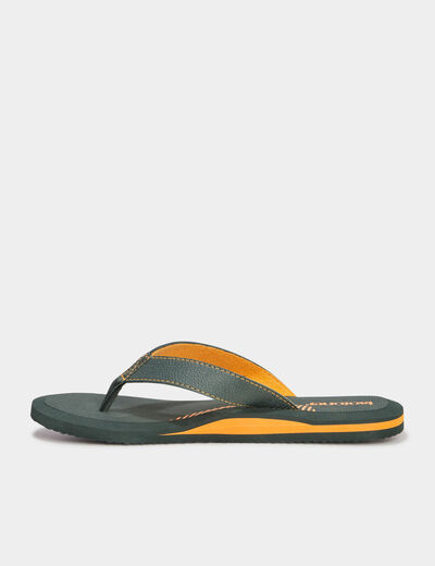 Tongs Isotoner vert homme