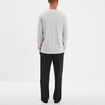 Ensemble pyjama pantalon 2 pi&egrave;ces coton gris homme