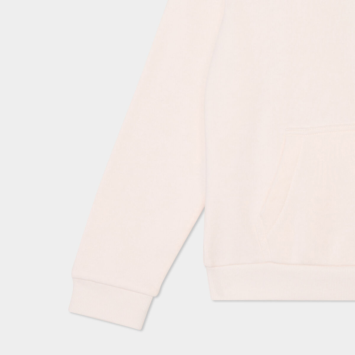 Sweat &agrave; capuche hoodie relax molleton ivoire fille