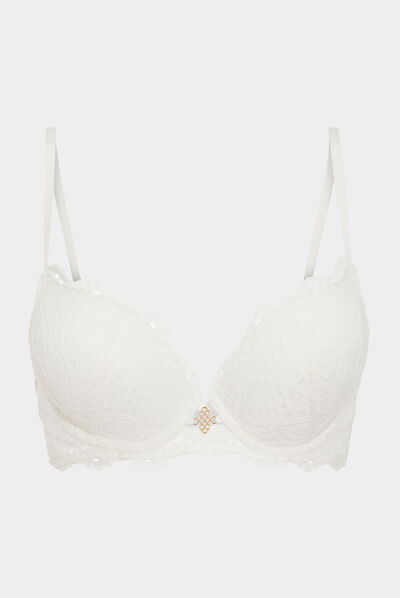Soutien-gorge push-up padded blanc femme