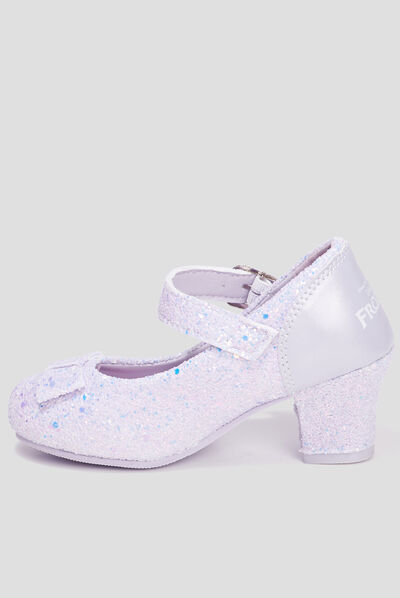 Babies pailletées à talons violet fille