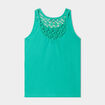Débardeur côtelé dos macramé Creeks vert menthe fille