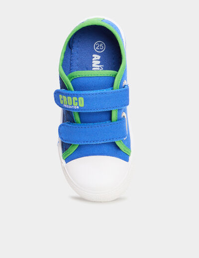 Tennis basses semelles lumineuses bleu marine garçon