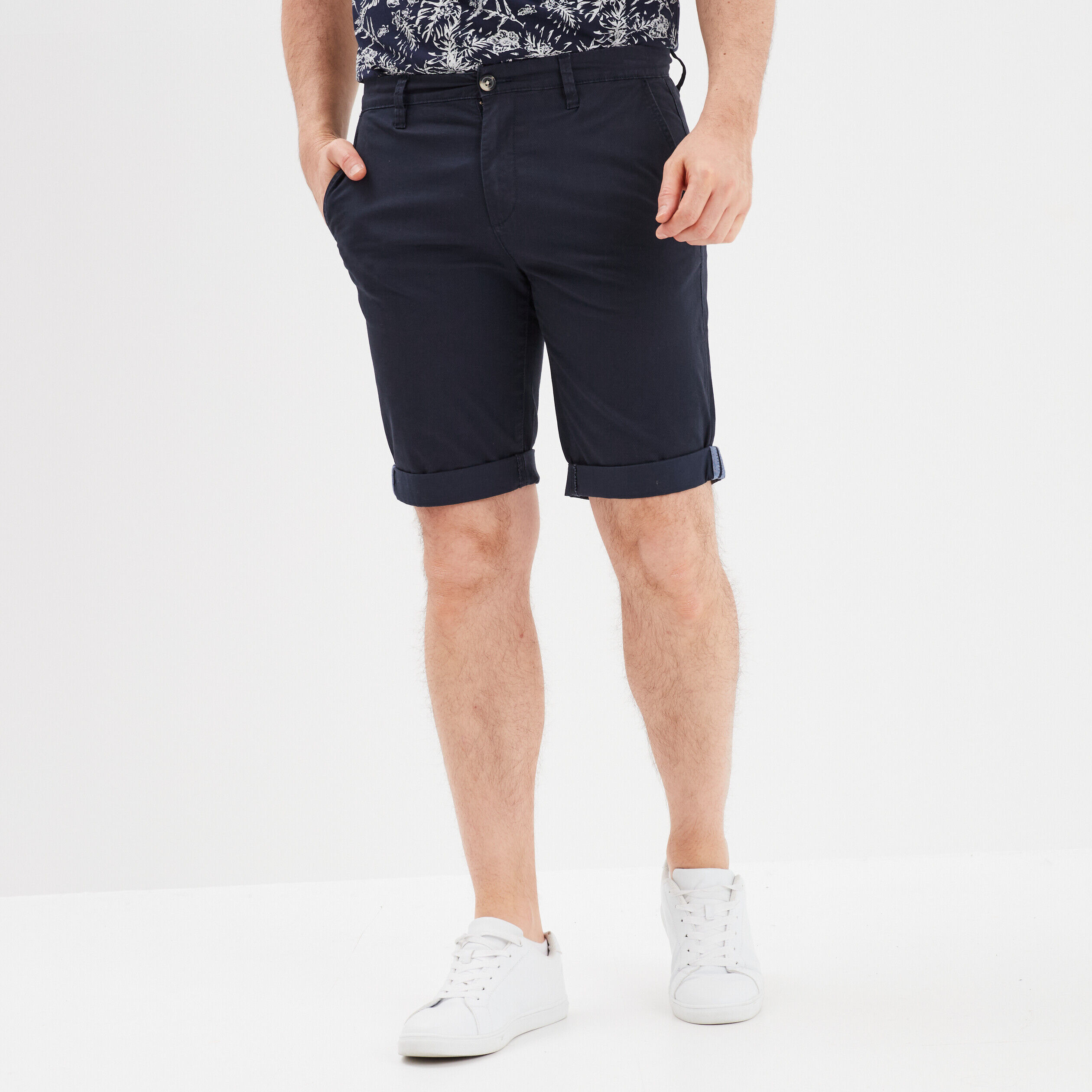 Bermuda chino droit Creeks bleu marine homme CREEKS