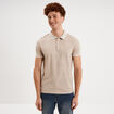 Polo slim manches courtes stretch gris homme