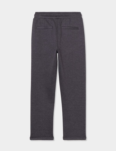 Pantalon jogging molleton élastiqué gris garçon