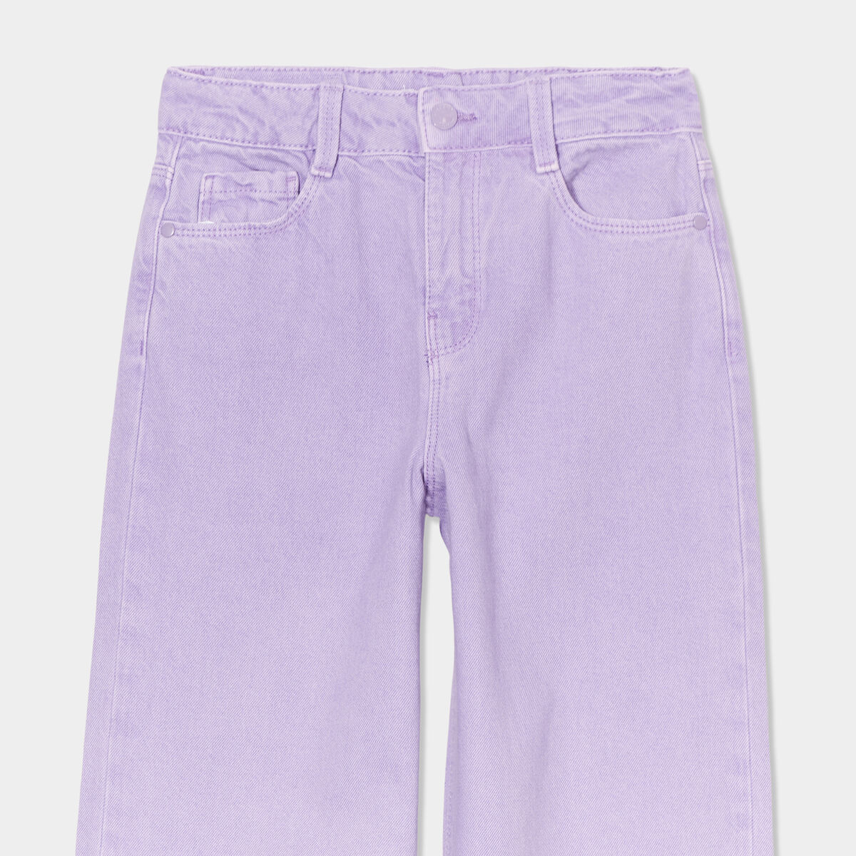 Pantalon large 5 poches coton Creeks mauve fille