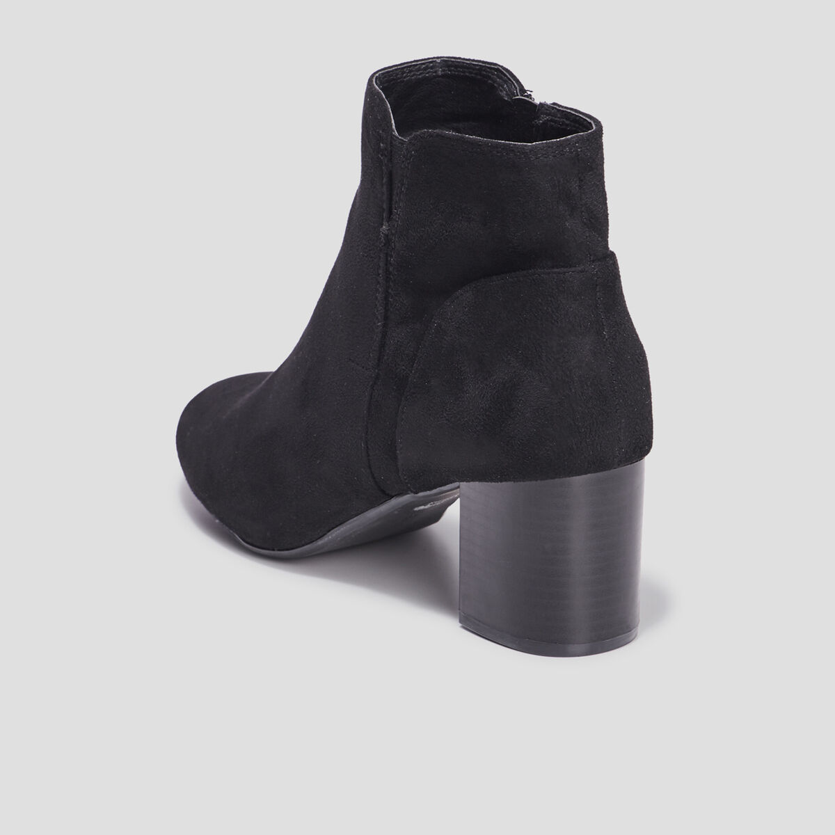 Bottines su&eacute;dines &agrave; talons noir femme