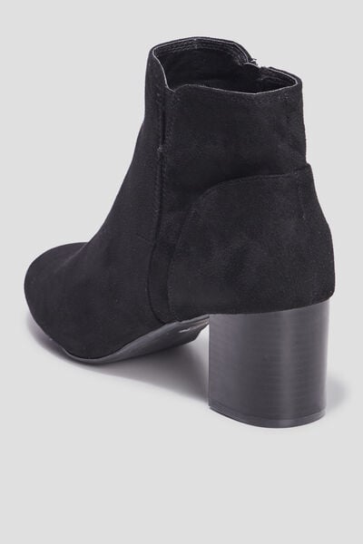Bottines su&eacute;dines &agrave; talons noir femme