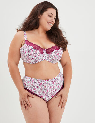 Shorty microfibre beige femme grande taille
