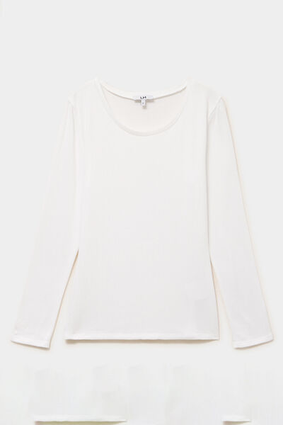 T-shirt thermique manches longues blanc femme