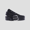 Ceinture perforée noir femme