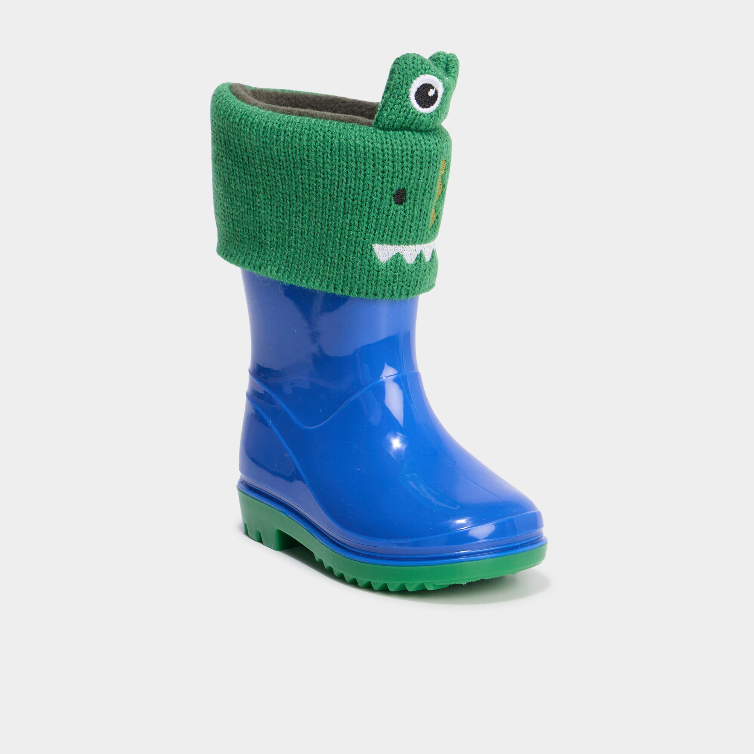 Bottes de pluie chaussettes amovibles bleu bébé garçon LH