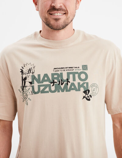 T-shirt manches courtes coton Naruto sable homme
