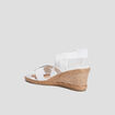 Sandales compensées blanc femme