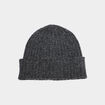 Bonnet tricot&eacute; avec bord &agrave; revers gris fonc&eacute; homme