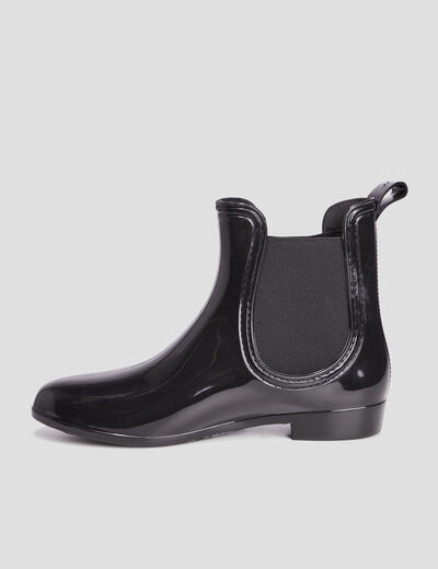 Bottines chelsea de pluie noir femme