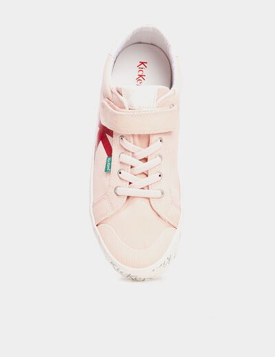 Tennis basses à scratchs Kickers Gody rose fille