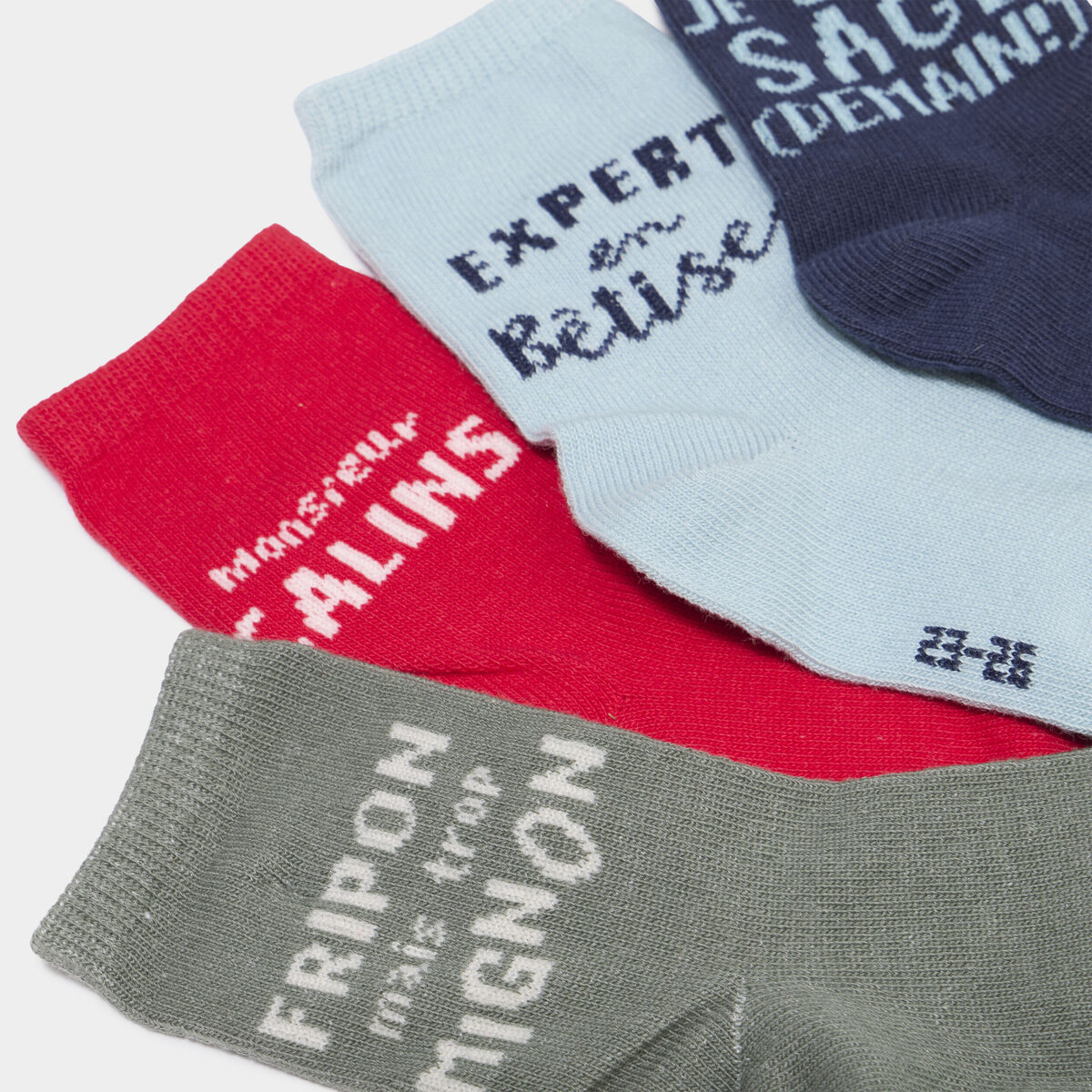 Lot 5 paires chaussettes vert kaki b&eacute;b&eacute; gar&ccedil;on