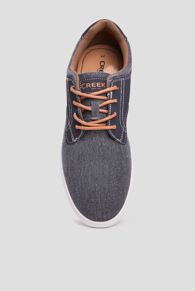 Derbies en toile à lacets Creeks bleu homme