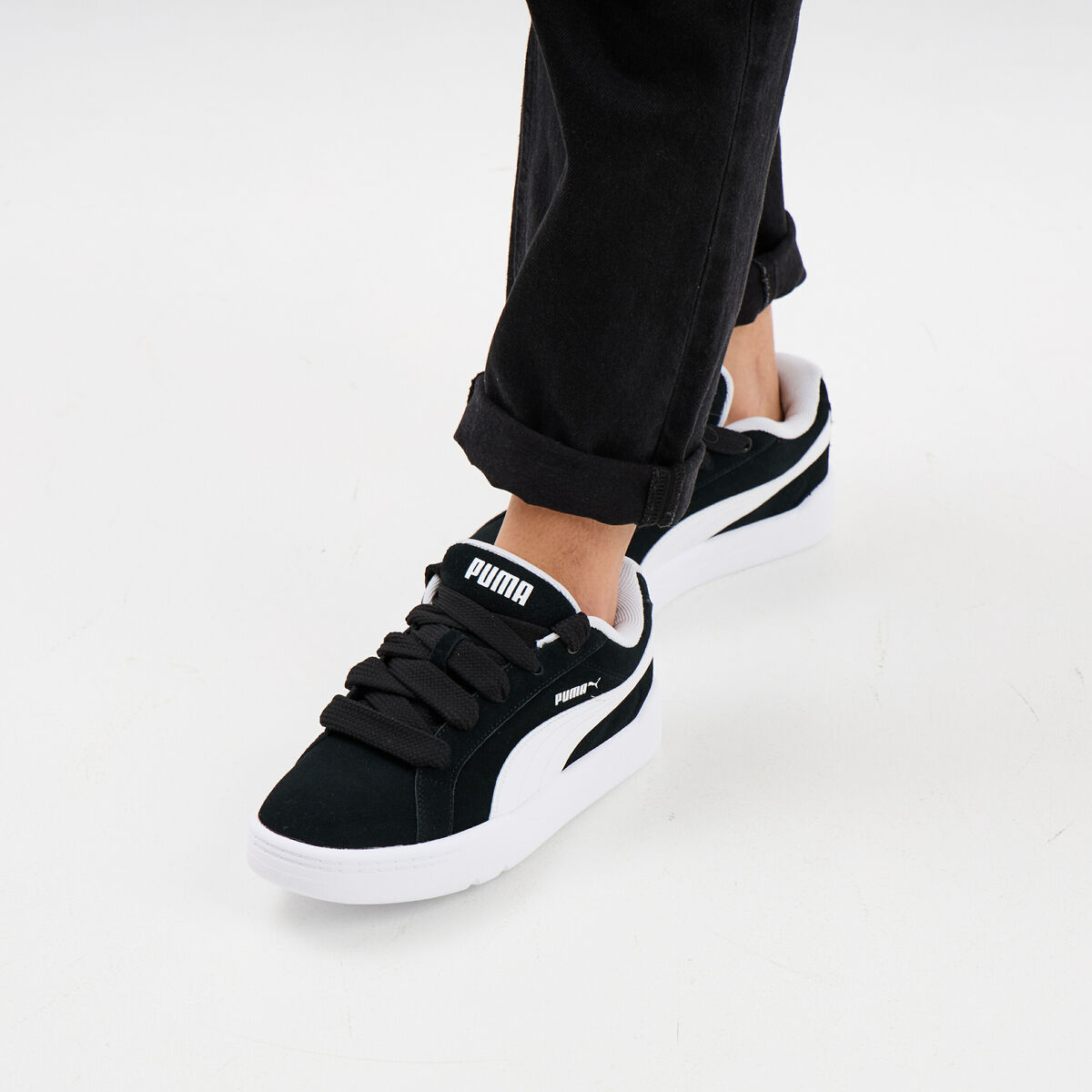 Tennis basses &agrave; lacets Puma noir femme