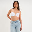Soutien-gorge corbeille padd&eacute; microfibre blanc femme