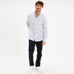 Chemise ajust&eacute;e manches longues beige homme