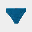 Culotte empiècements dentelle bleu canard femme grande taille