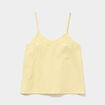 Haut de pyjama d&eacute;bardeur gaze de coton jaune clair femme