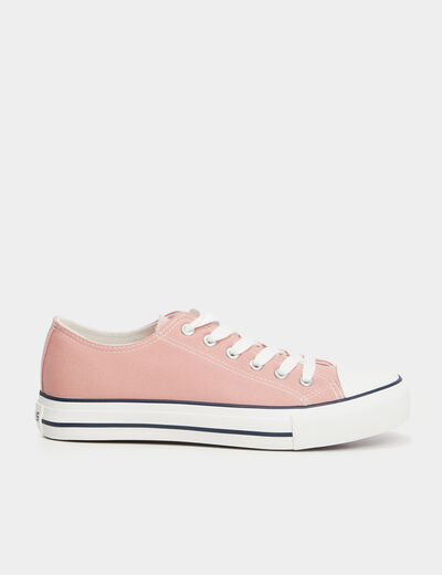 Tennis en toile à lacets Creeks rose clair femme