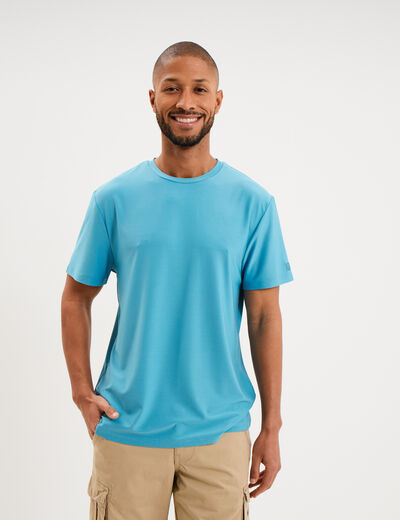 T-shirt confort respirant bleu clair homme