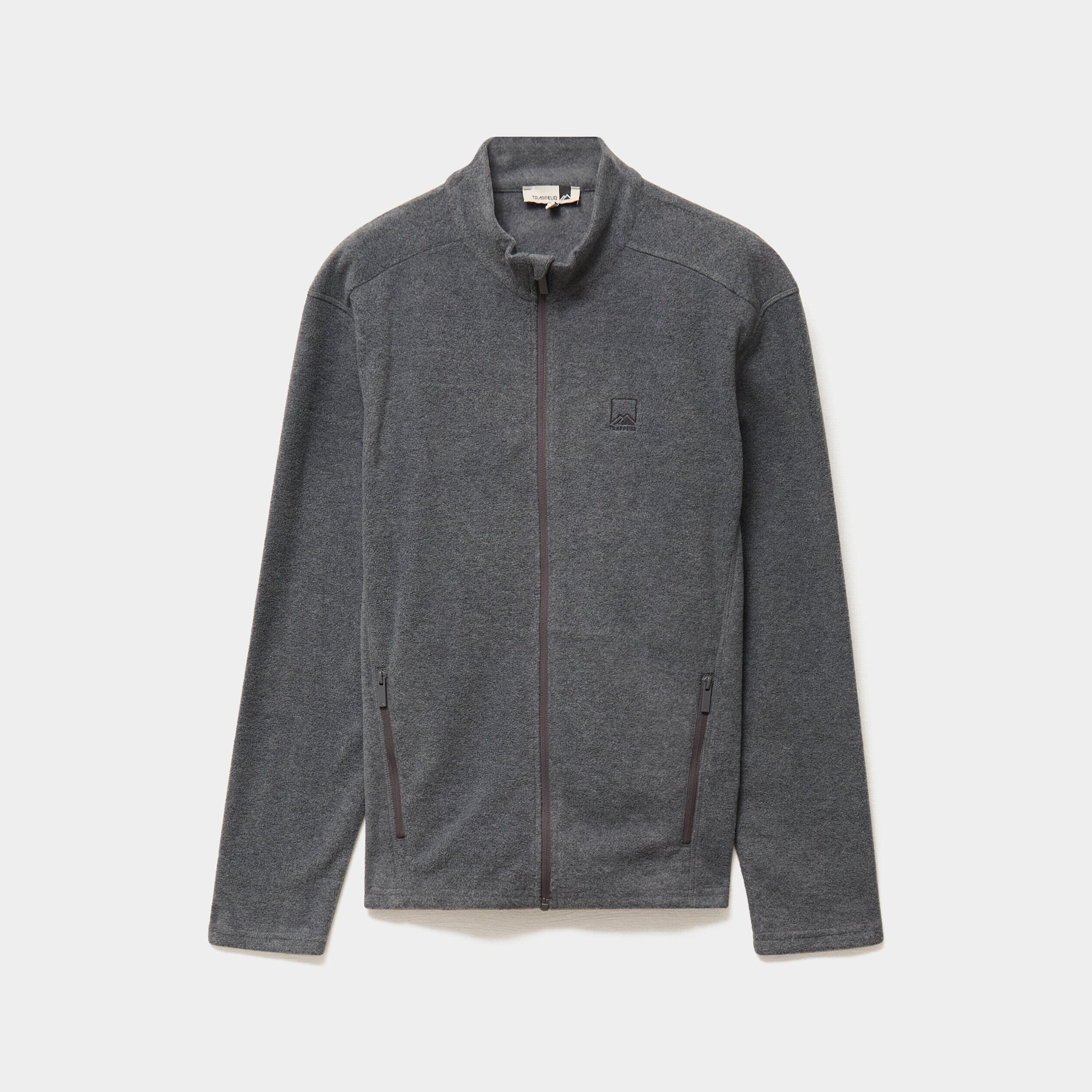 Veste polaire zippé col montant gris argent homme TRAPPEUR