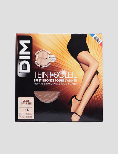 Collants effet bronzé voile 17D DIM marron femme