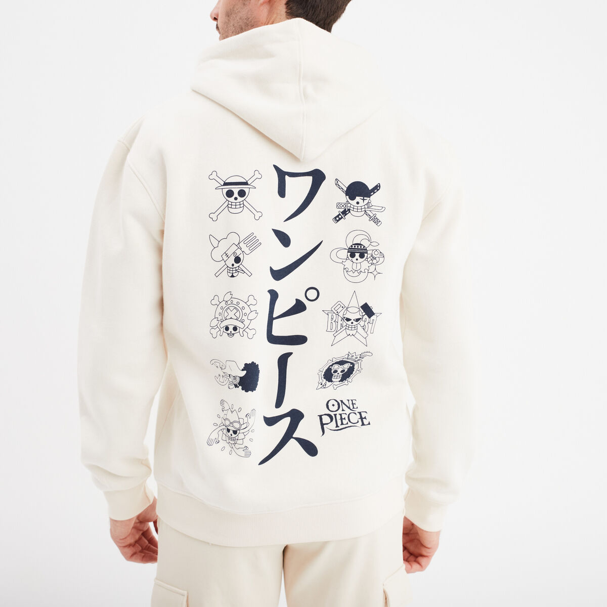 Sweat à capuche hoodie One Piece sable homme