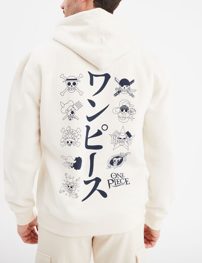 Sweat à capuche hoodie One Piece sable homme