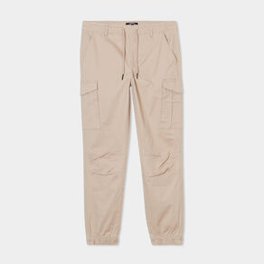 pantalon cargo slim coton liberto beige homme Pantalon cargo slim coton Liberto beige homme