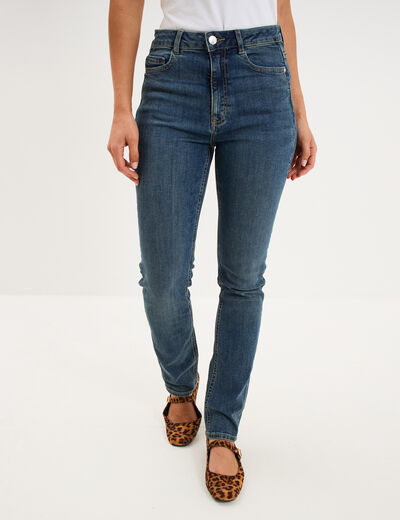 Jeans slim taille haute denim dirty femme