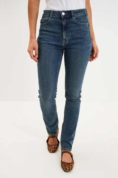 Jeans slim taille haute denim dirty femme