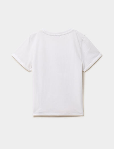 T-shirt manches courtes Les Sisters blanc fille