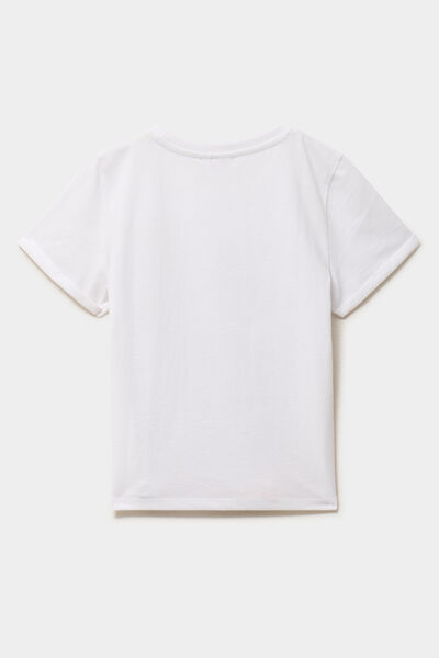 T-shirt manches courtes Les Sisters blanc fille