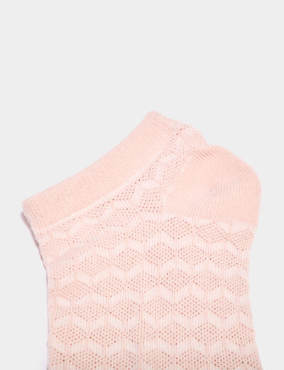 Lot 5 paires chaussettes invisibles rose femme