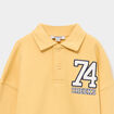 Sweat col polo manches longues jaune gar&ccedil;on