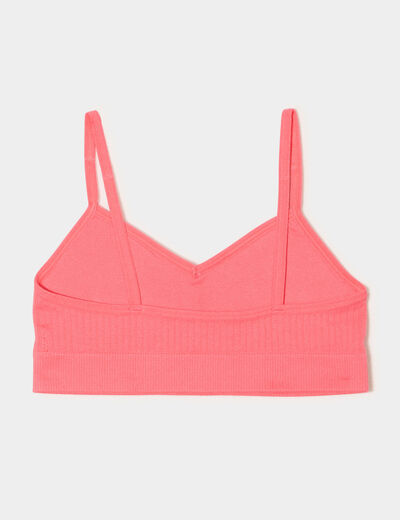 Brassière sans couture rose fille