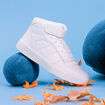 Baskets montantes &agrave; scratchs blanc homme